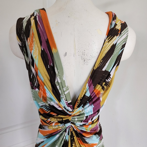 Hot and Delicious Women's Colorful Deep V Neckline Dress Size Medium - Picture 8 of 11